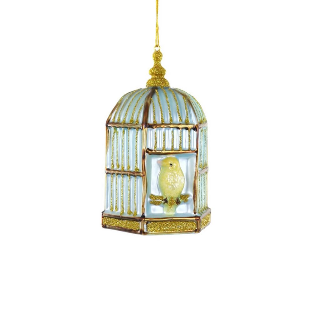 Animals + Insects | Canary Birdcage Ornament 4.5"