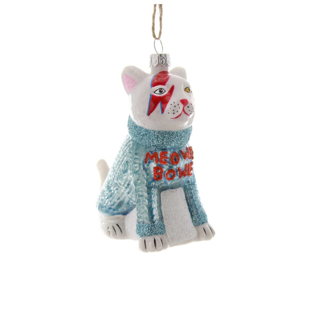 Animals + Insects | Meowie Bowie Sweater Cat Ornament 3.75"