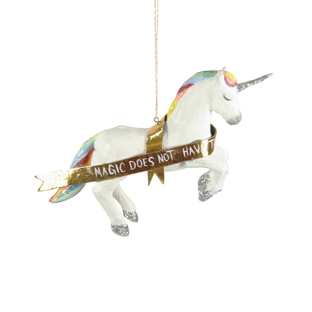 Animals + Insects | Mystic Rainbow Unicorn Ornament 5.25"