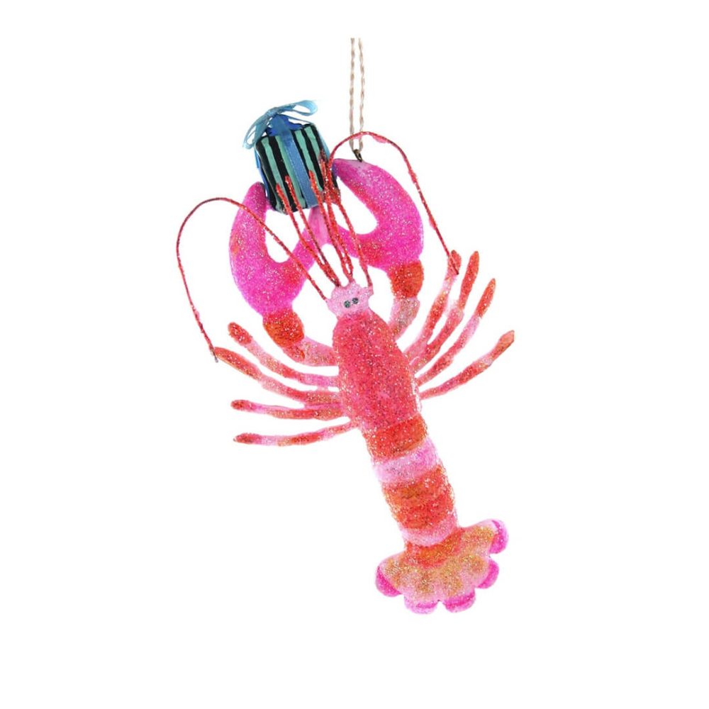 Animals + Insects | Presale: Pink Lobster Ornament 5.5"