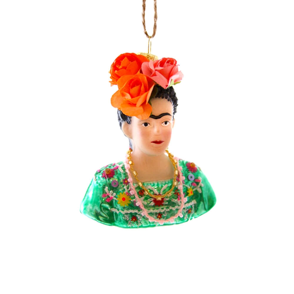 Art + Design | Frida Kahlo In Green Blouse Ornament 3"