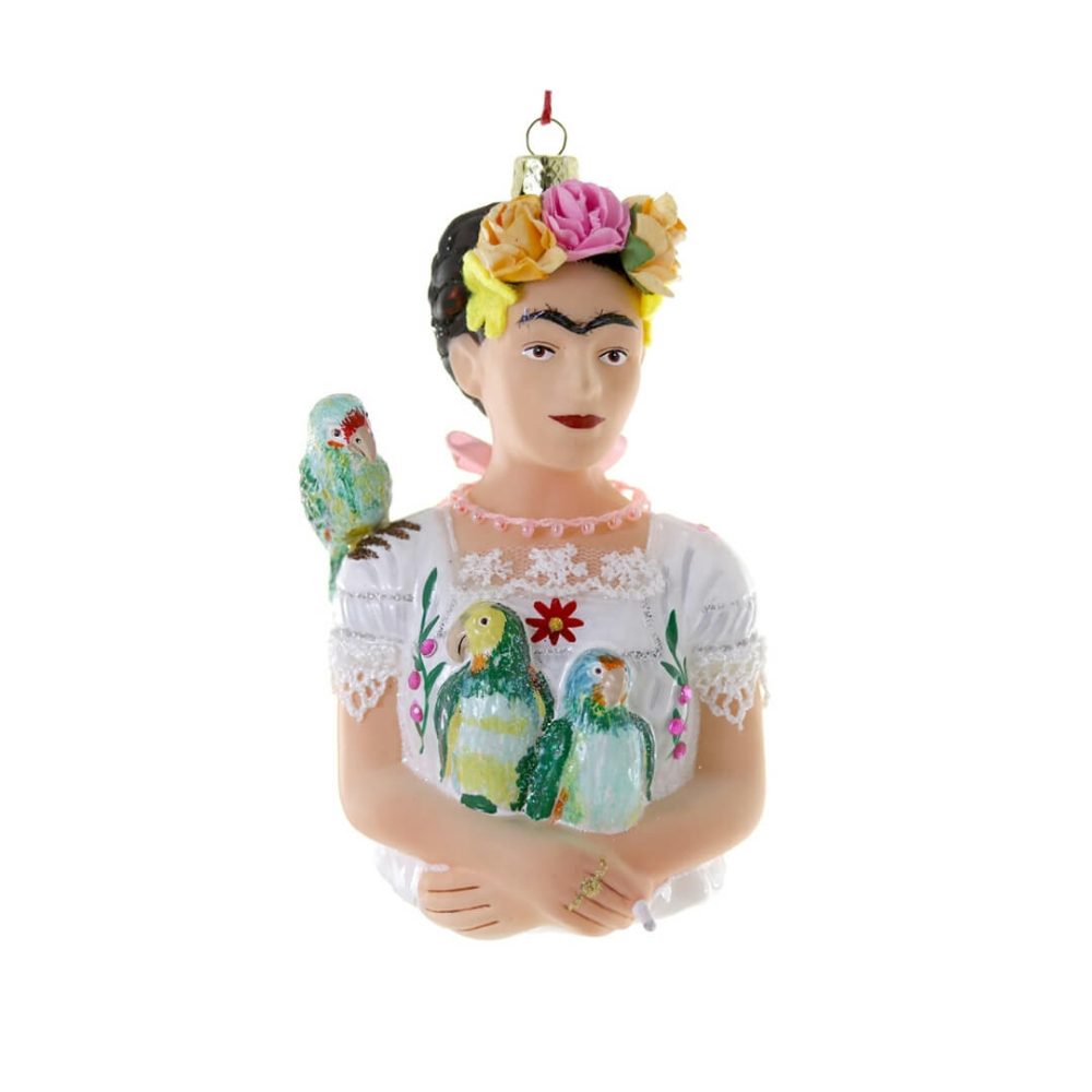 Art + Design | Frida Kahlo With Parrots Ornament 4.5"