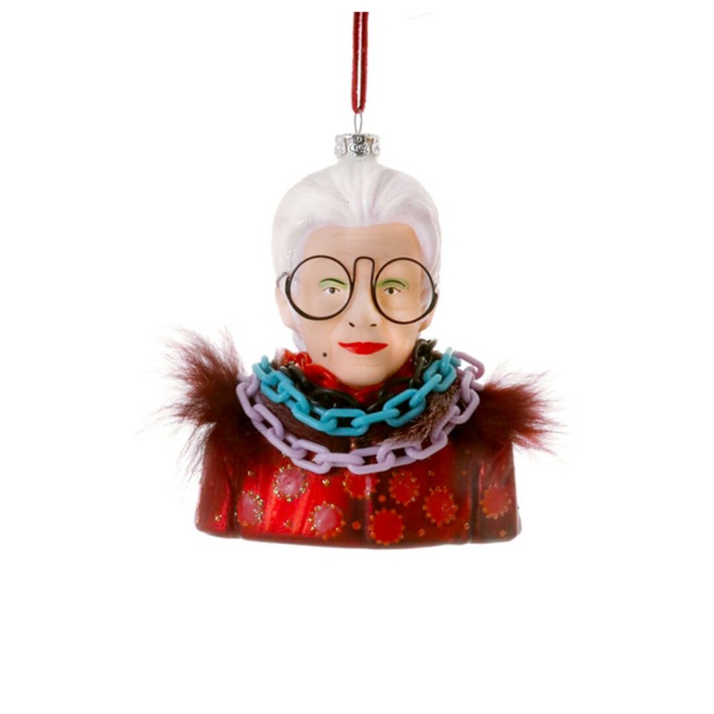 Art + Design | Iris Apfel Ornament 4"