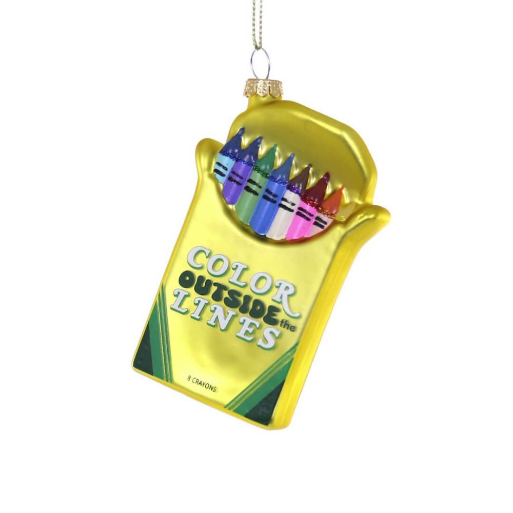 Art + Design | Presale: Color Outside The Lines Crayon Box Ornament 4"