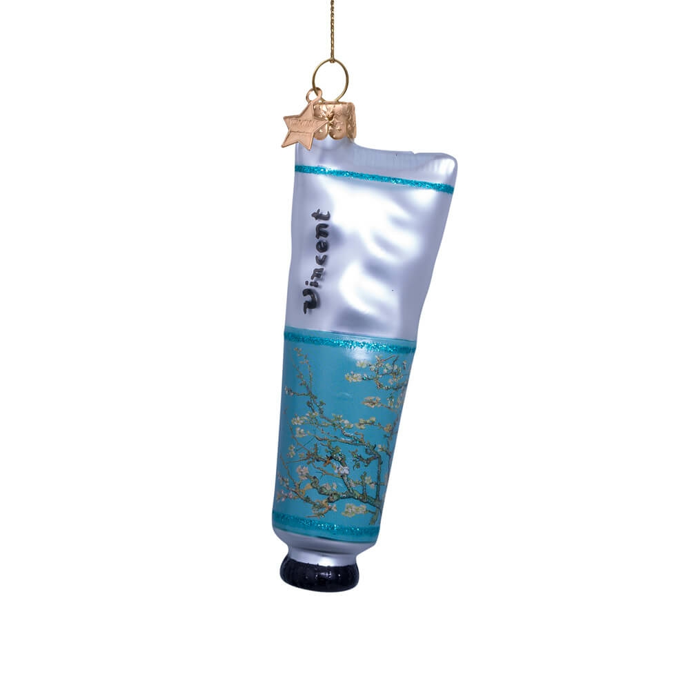 Art + Design | Van Gogh Blossom Blue Paint Tube Ornament