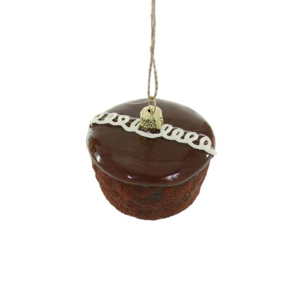 Candy + Sweets | Chocolate Cupcake Ornament 2.25"