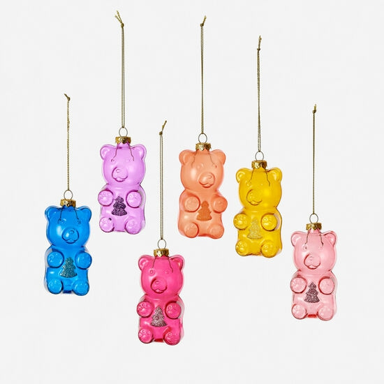 Candy + Sweets | Glass Gummy Bear Ornament 3.25"