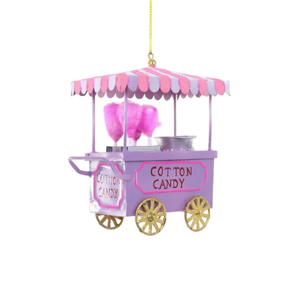 Candy + Sweets | Pink Cotton Candy Cart Ornament 5"