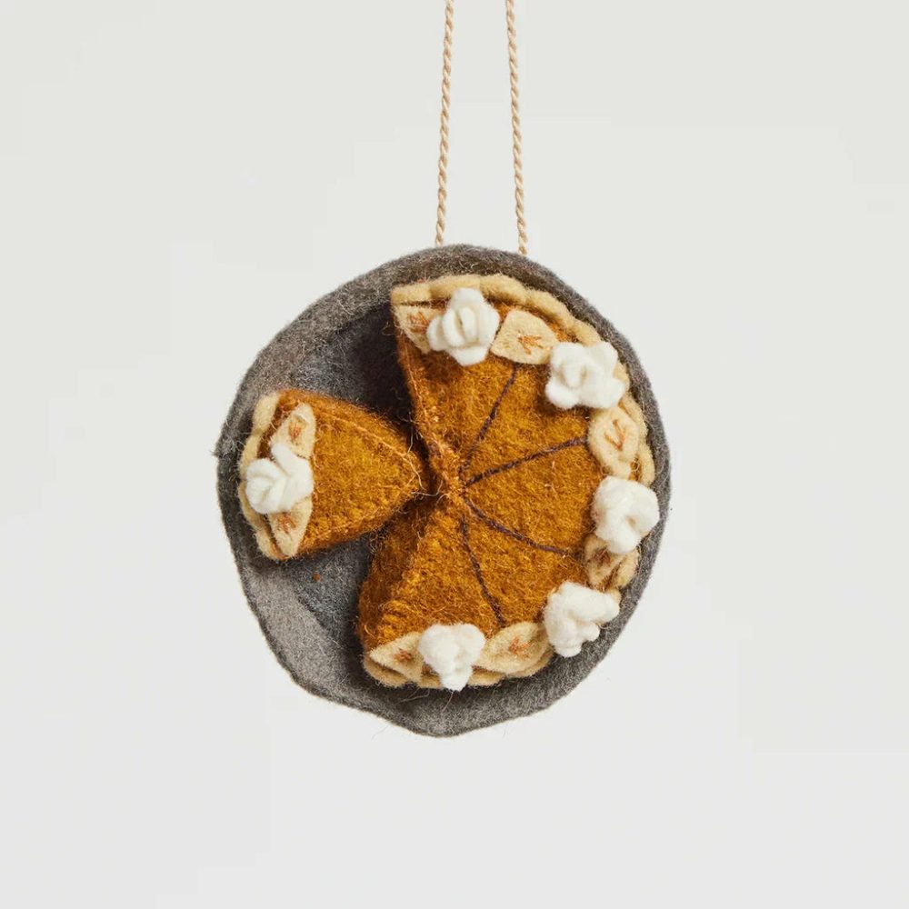 Candy + Sweets | Presale: Pumpkin Pie Felt Ornament 3"