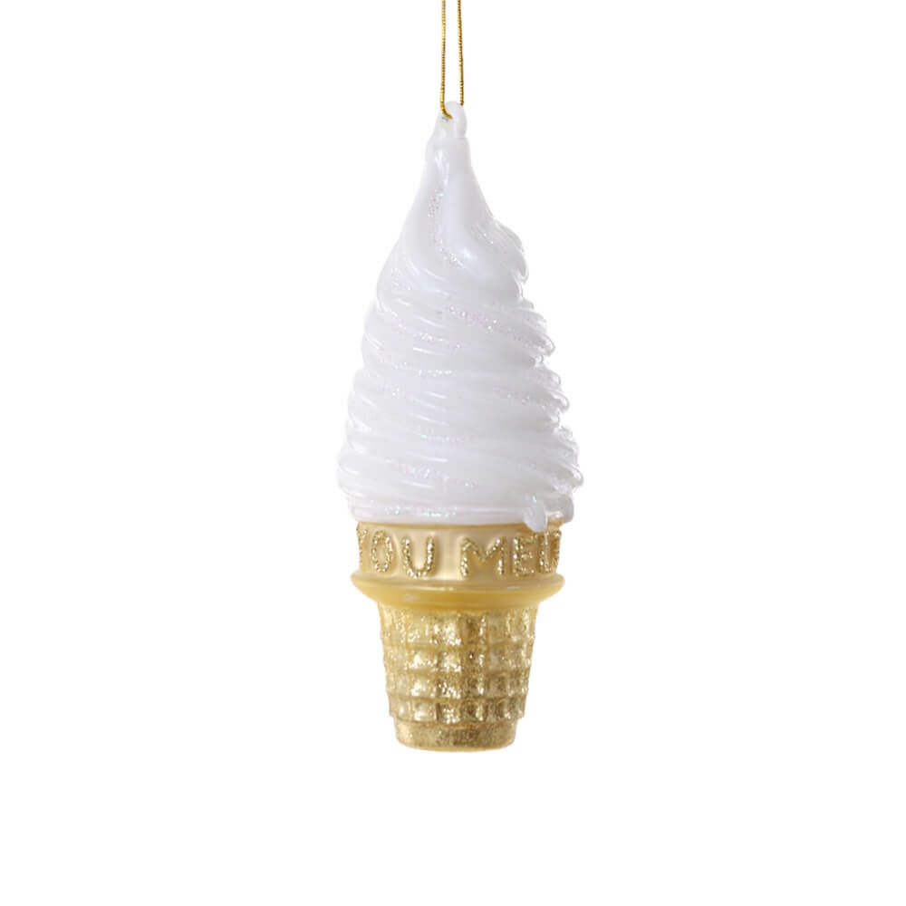 Candy + Sweets | You Melt My Heart Ice Cream Cone Ornament 5.5"