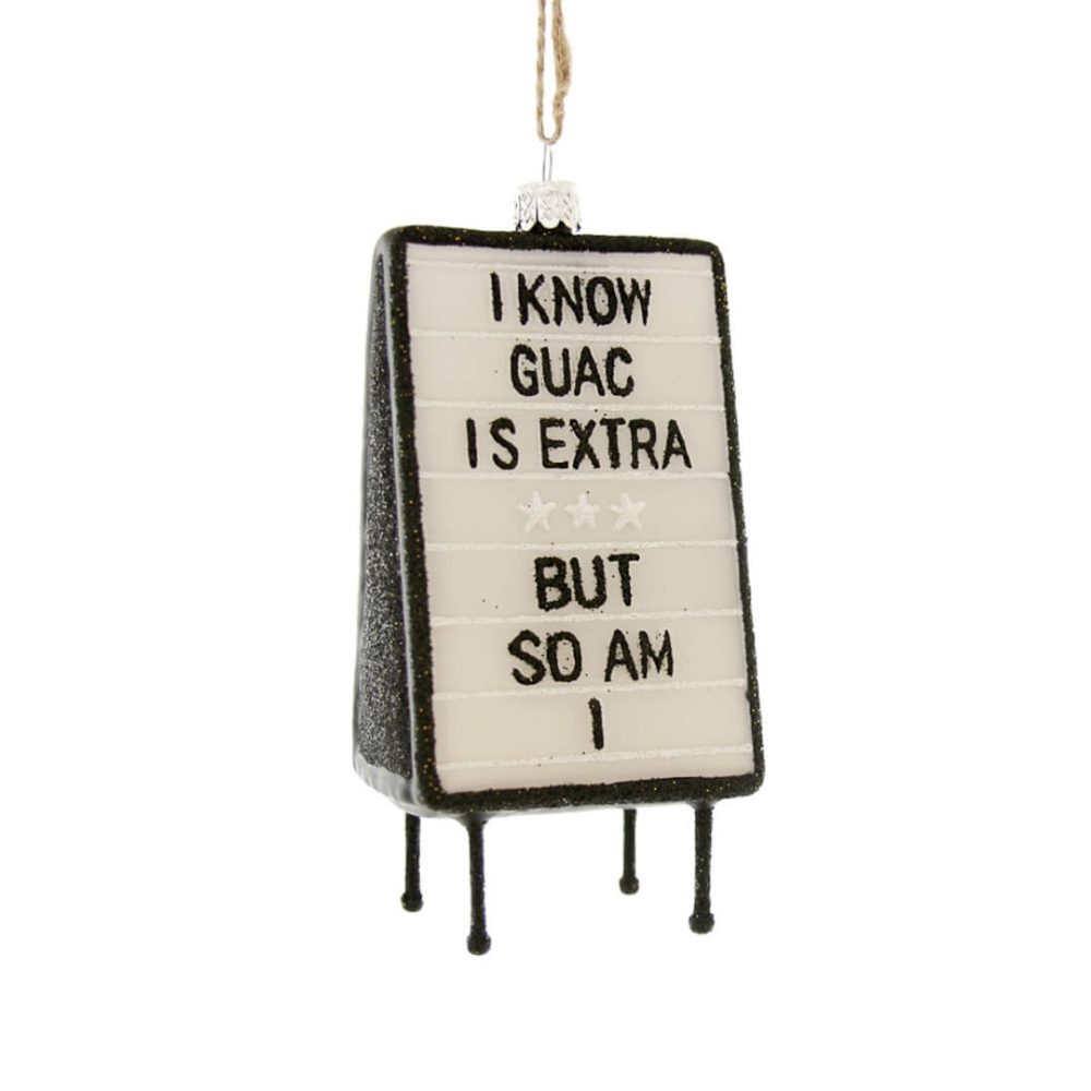 Food + Drink | Extra Guac Ornament, 4.5"