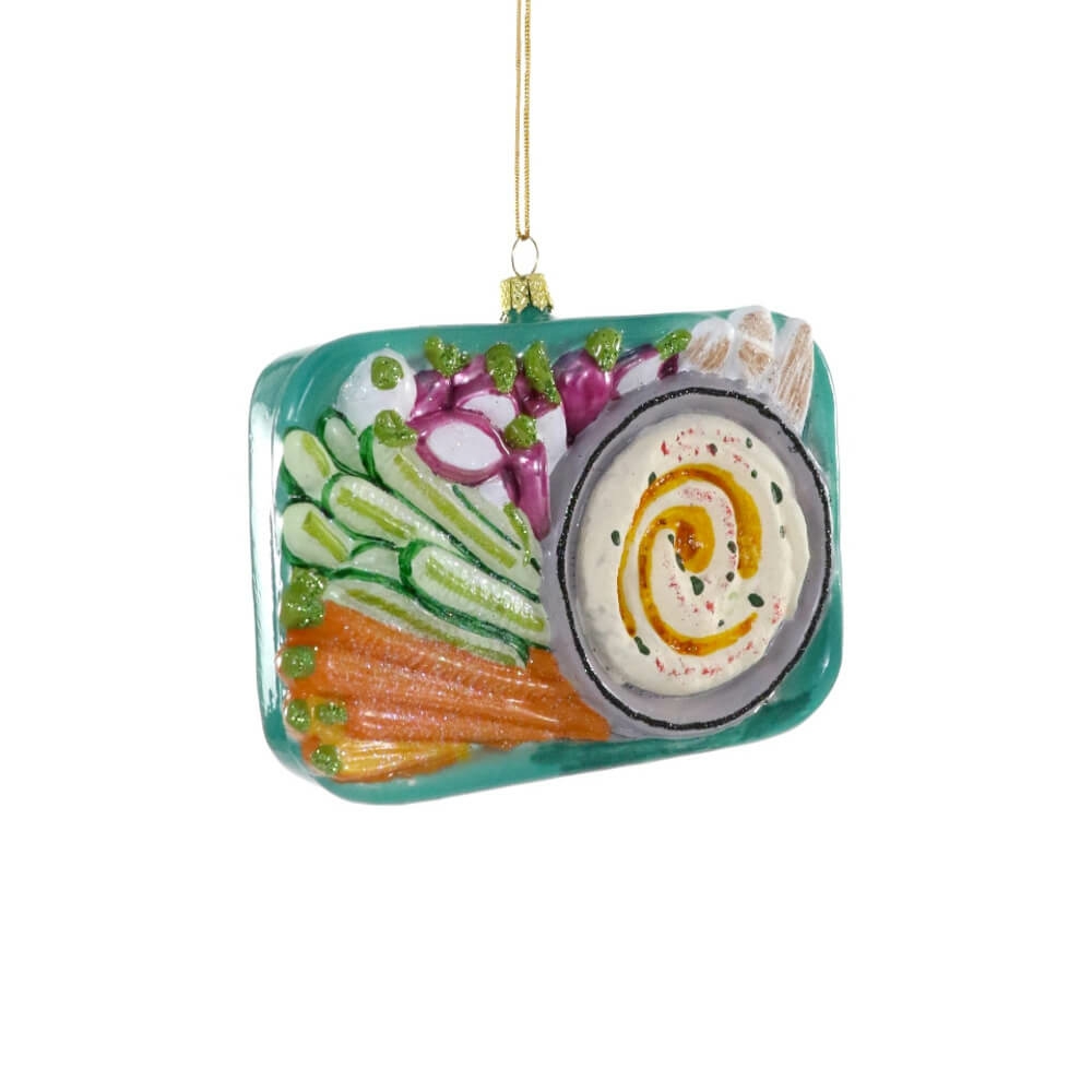 Food + Drink | Hummus Platter Ornament, 5.25"