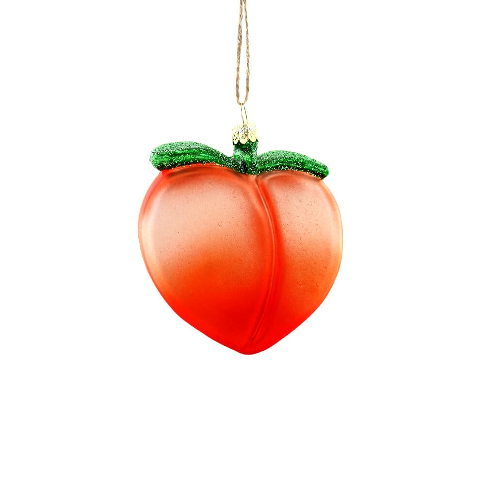 Food + Drink | Peach Emoji Ornament 3.25"