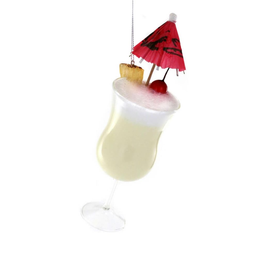 Food + Drink | Pina Colada W/ Umbrella Ornament 7"