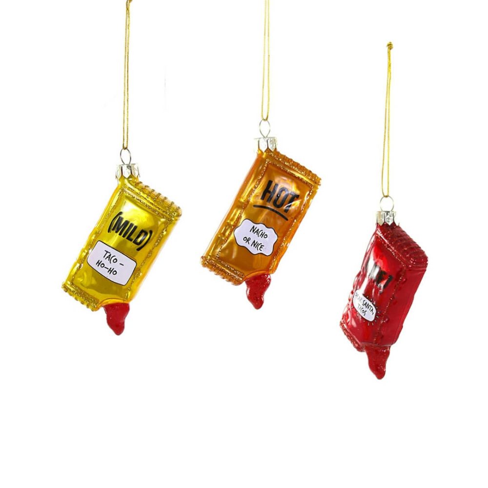 Food + Drink | Taco Sauce Packet Ornament 3"