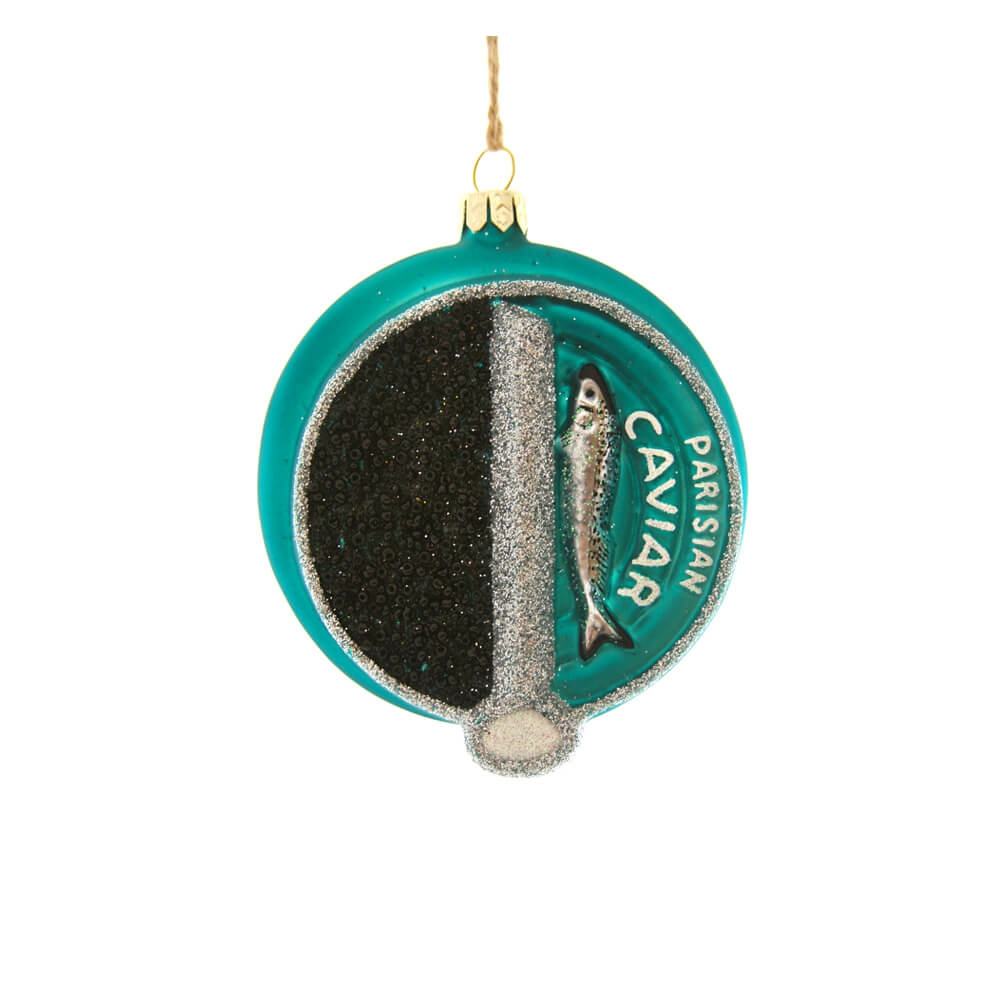 Food + Drink | Teal Caviar Ornament 3.75"