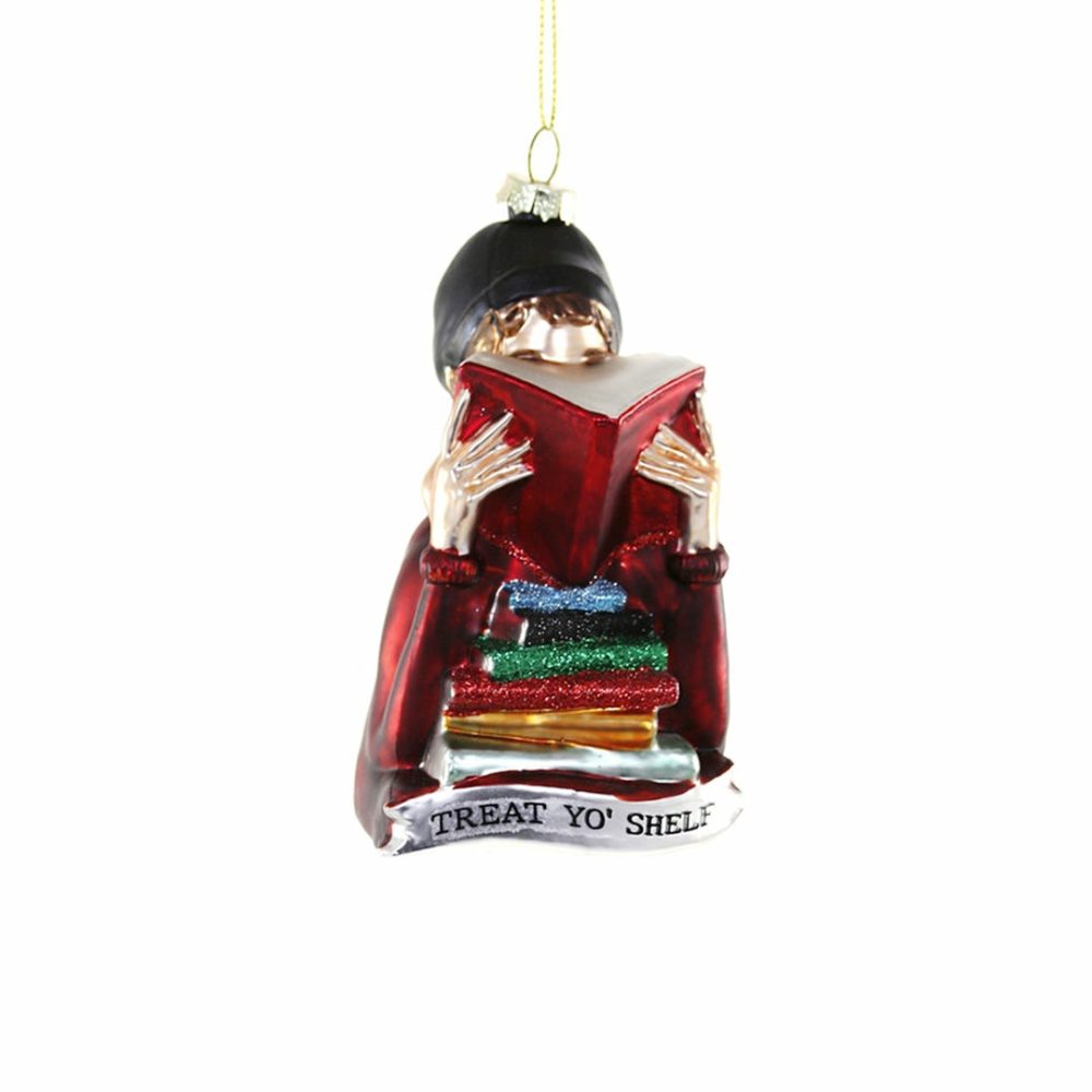 Hobbies + Interests | Book Lover "Treat Yo Shelf" Ornament 4.75"