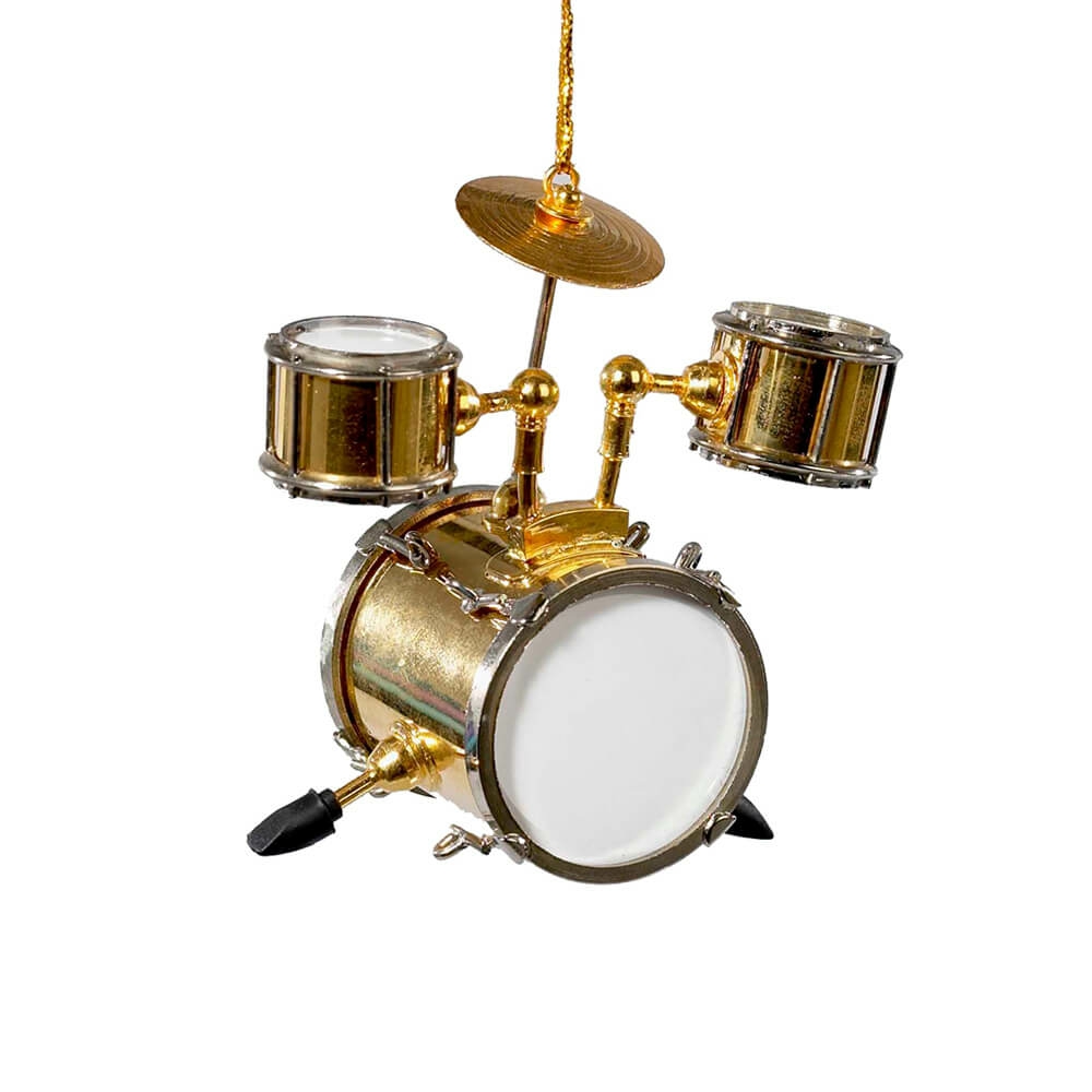 Hobbies + Interests | Brass Drum Set Ornament 3"