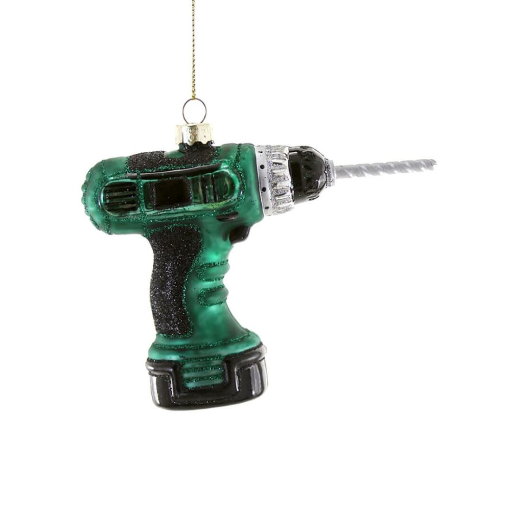 Hobbies + Interests | Green Cordless Drill Ornament 4.5"