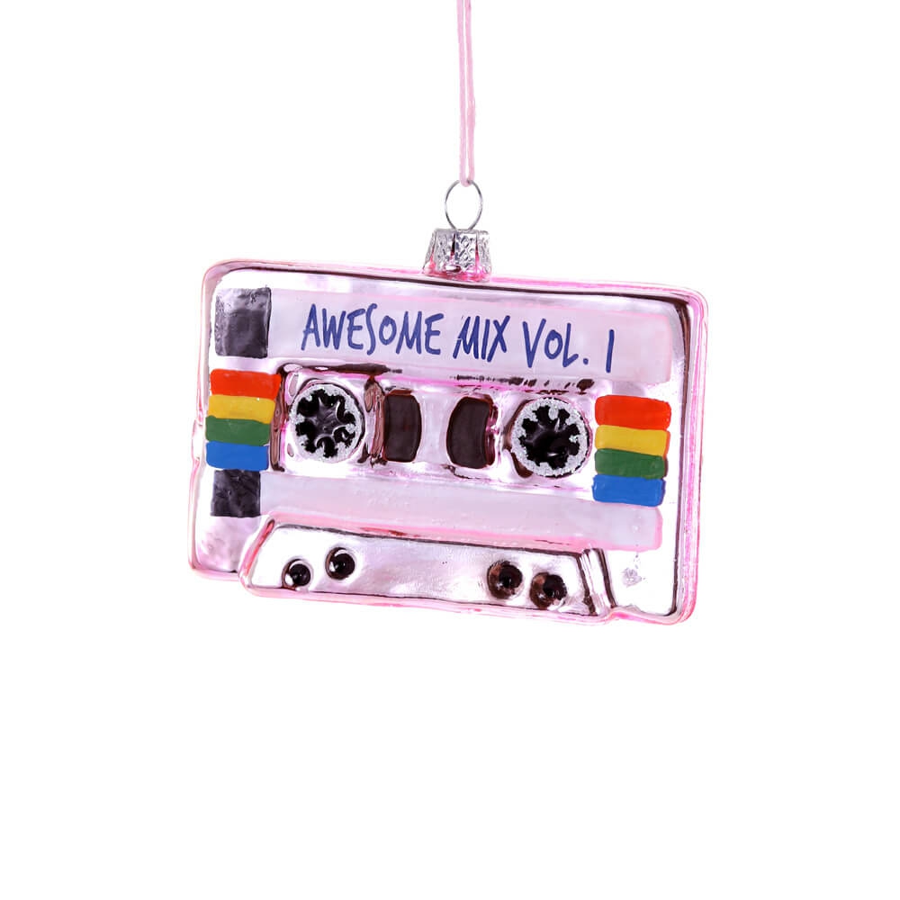 Hobbies + Interests | Pink Awesome Mixed Tape Ornament 3.25"