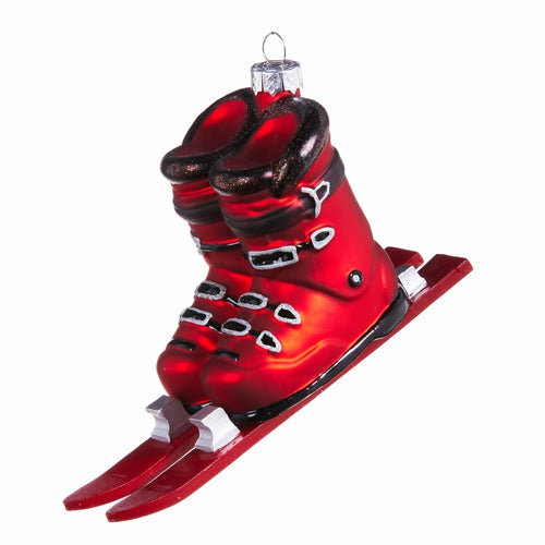 Hobbies + Interests | Red Ski Boots Ornament, 5.5"