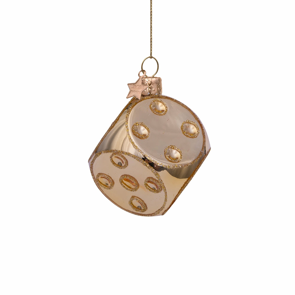 Hobbies + Interests | Shiny Gold Dice Ornament