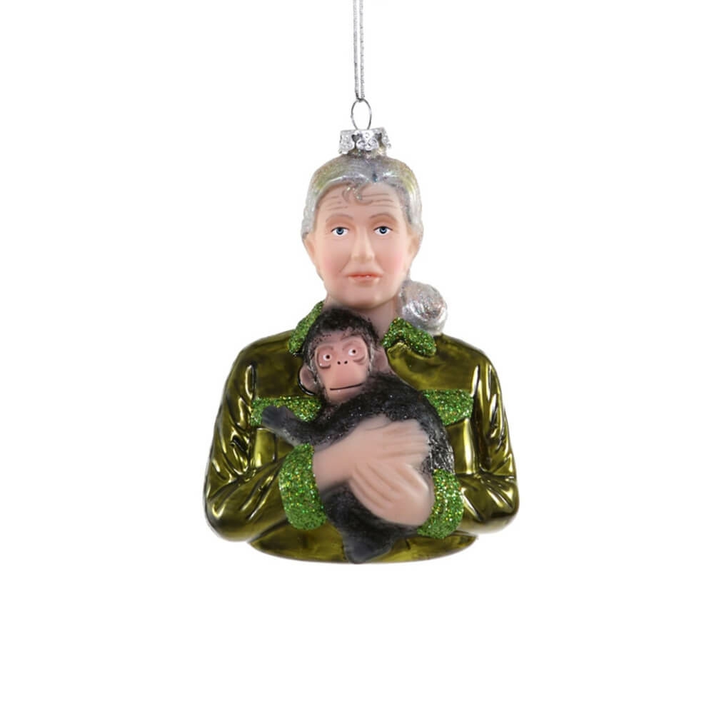 People / Celebrities / Icons | Jane Goodall Ornament 4.75"