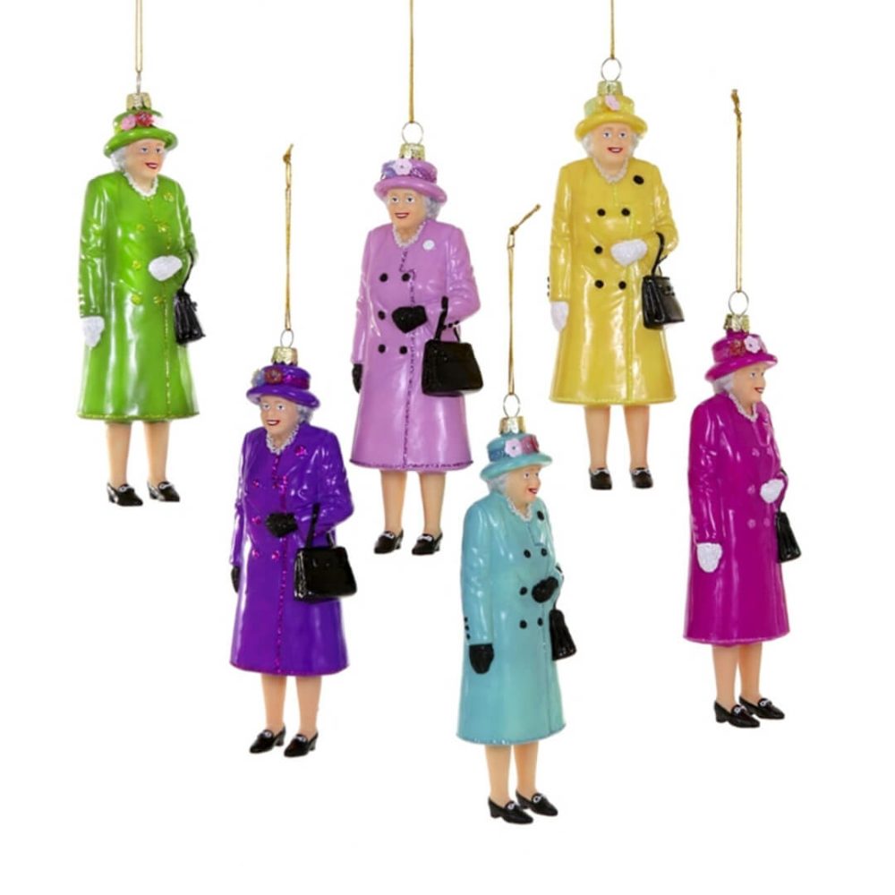 People / Celebrities / Icons | Queen Elizabeth Ii In Colored Coat Ornament 6.5"