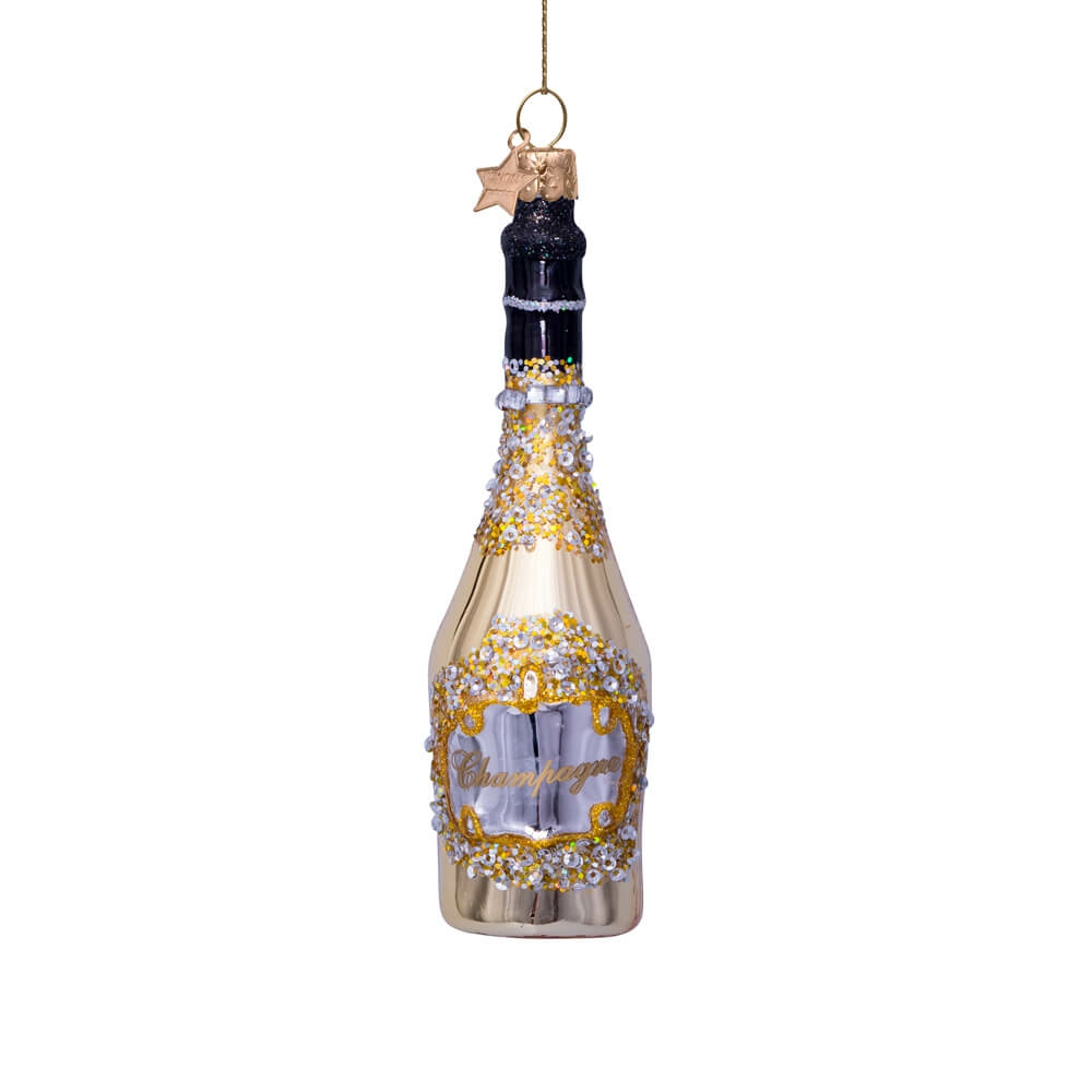 Vices | Gold Champagne Bottle Ornament