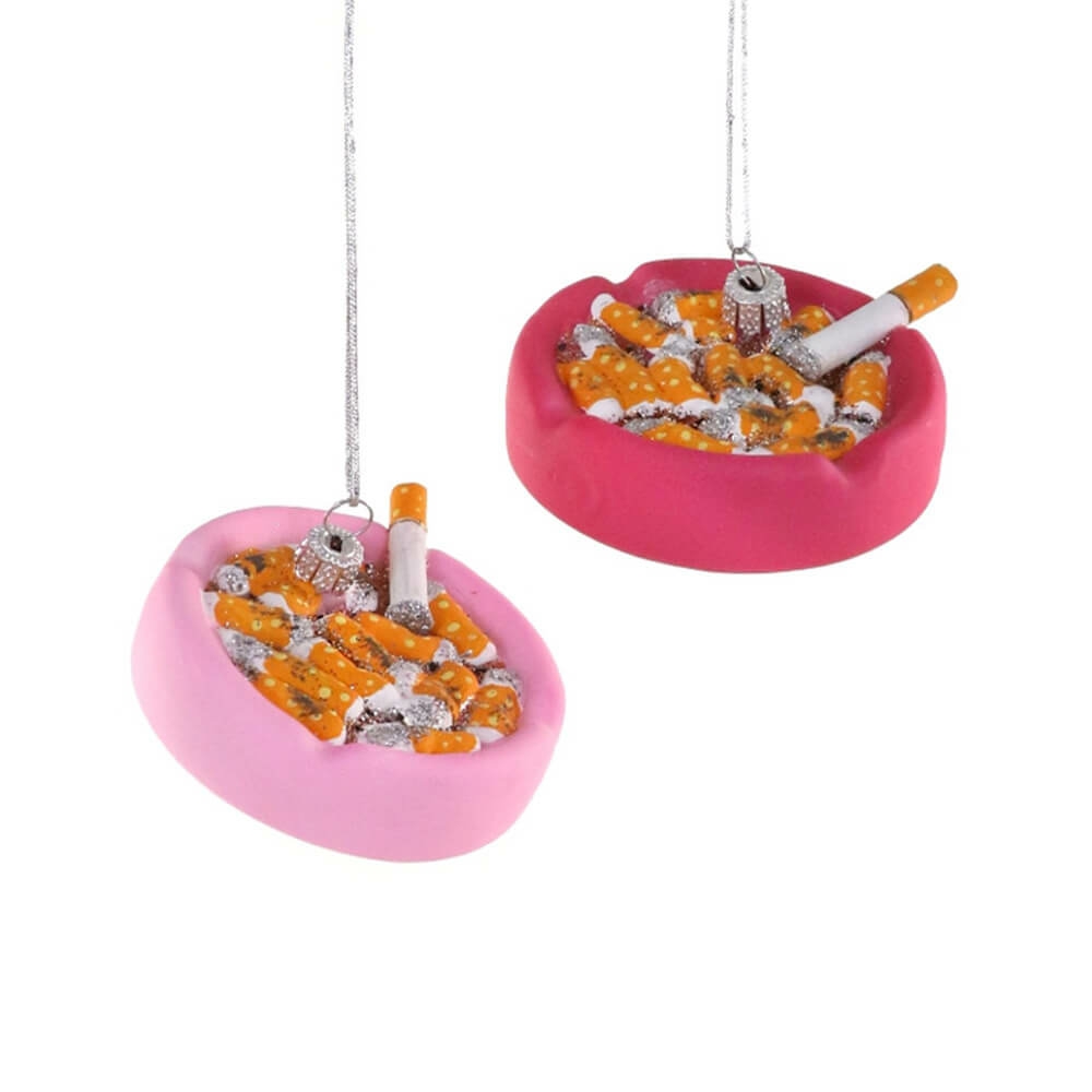 Vices | Pink Ashtray Cigarette Holder Ornament 2.75"