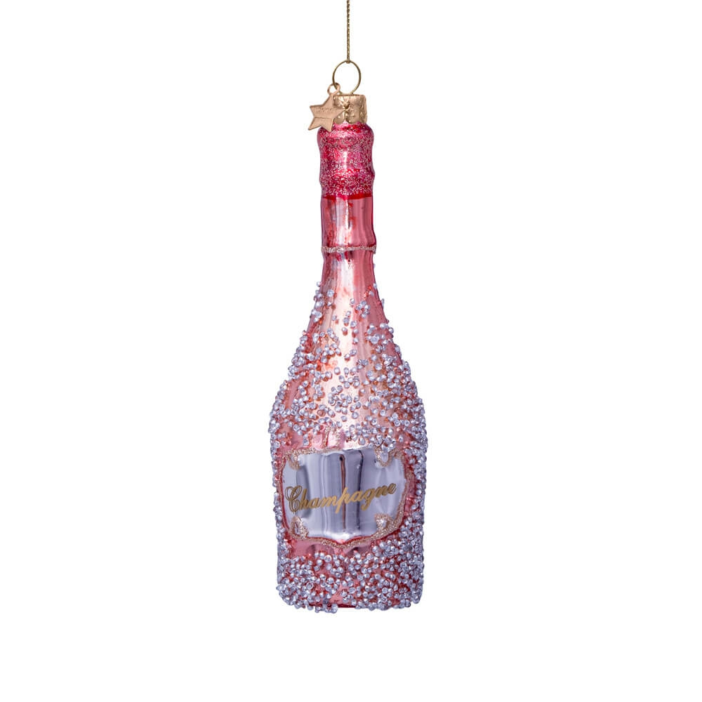 Vices | Pink Champagne Bottle Ornament