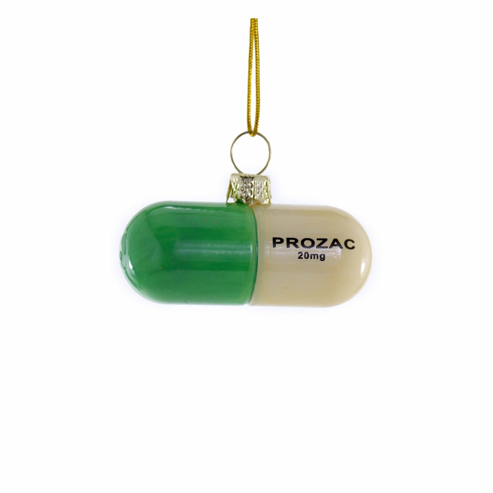 Vices | Stress Free "Prozac" Pill Ornament 2.25"