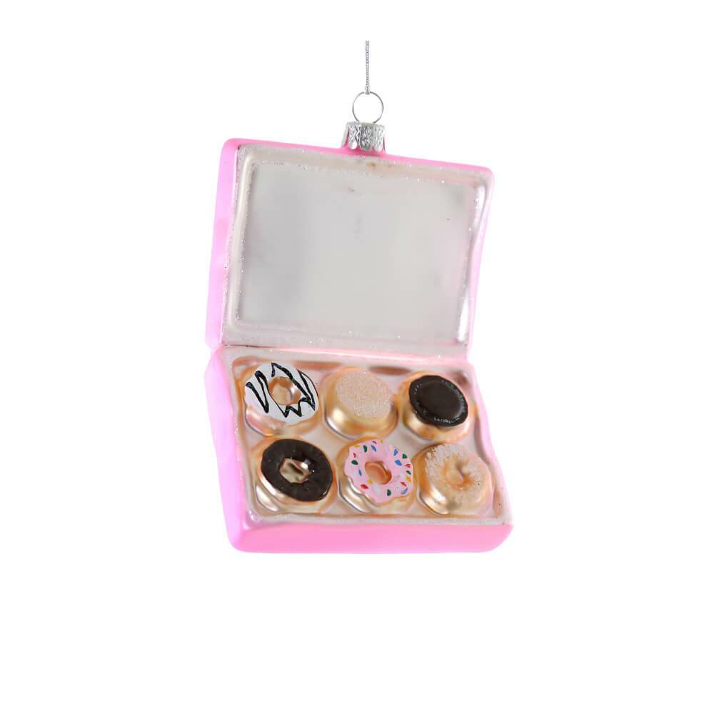 Candy + Sweets | Pink Box Of Donuts Ornament 2.75"